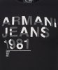 T-shirt Armani Jeans logo koszulka męska czarna bawełniana z nadrukiem